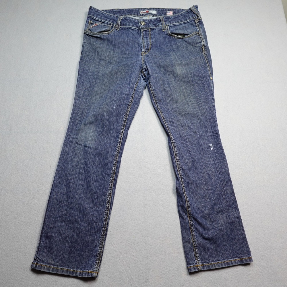 Ariat FR Jeans Men 32 S Blue Flame Resistant Mid Rise Straight Workwear